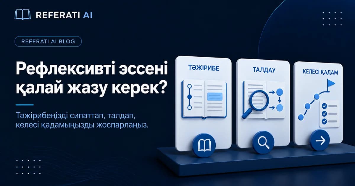 Рефлексивті эссені қалай жазу керек