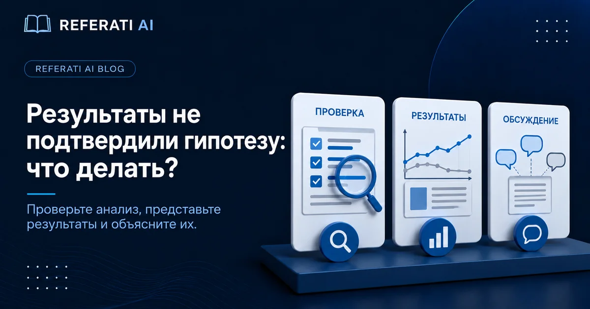 Результаты не подтвердили гипотезу: что делать