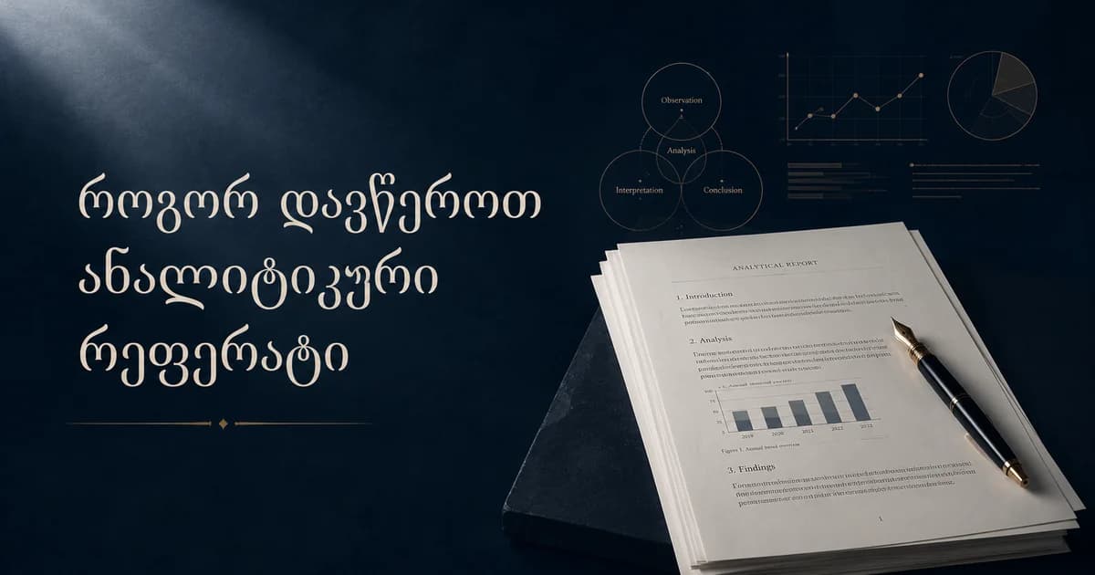 როგორ დავწეროთ ანალიტიკური რეფერატი