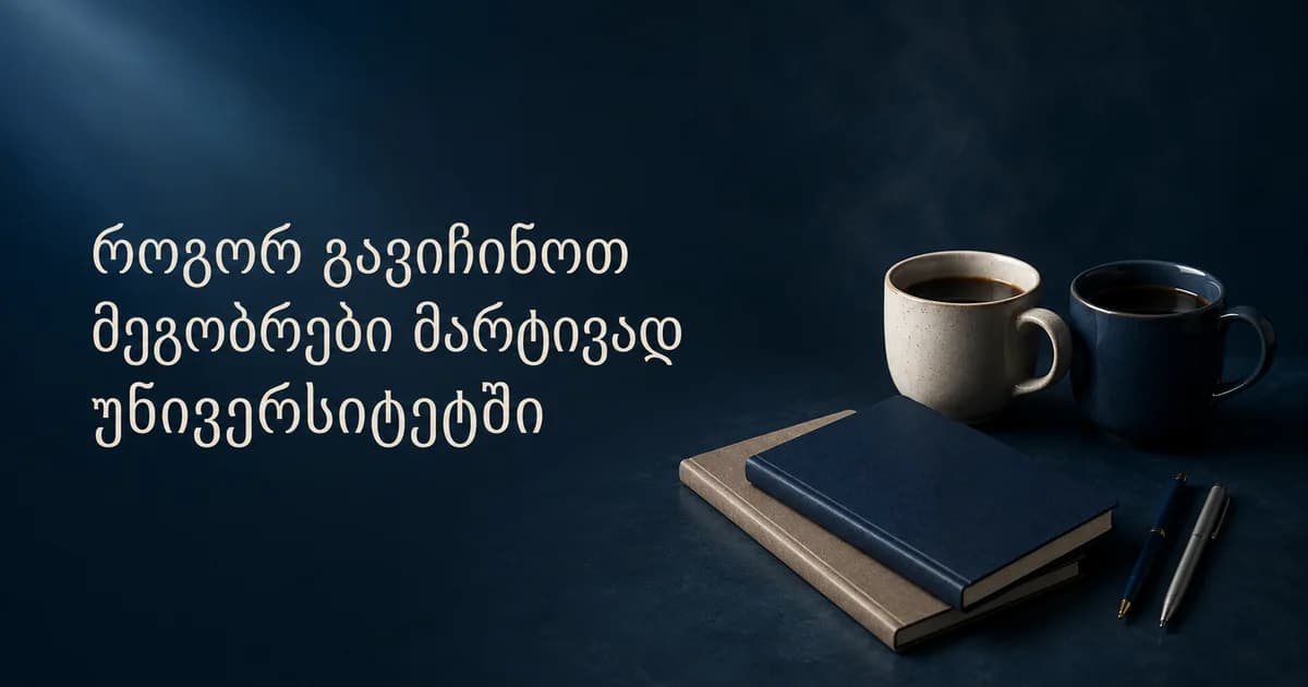 როგორ გავიჩინოთ მეგობრები მარტივად უნივერსიტეტში
