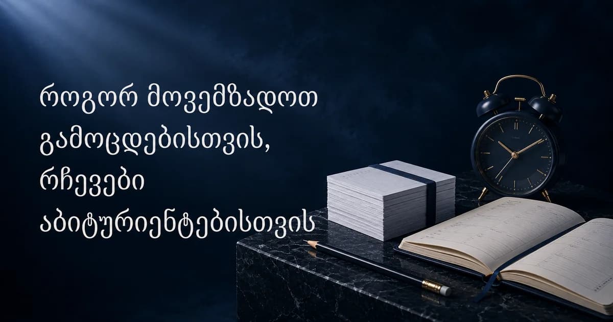 როგორ მოვემზადოთ გამოცდებისთვის, რჩევები აბიტურიენტებისთვის
