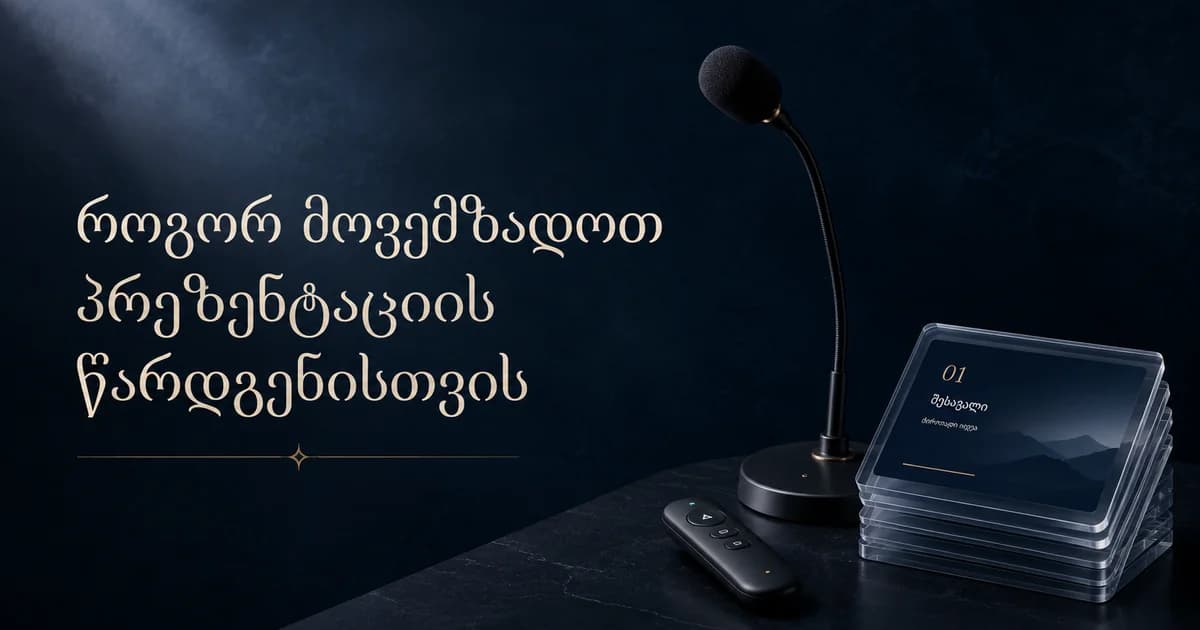 როგორ მოვემზადოთ პრეზენტაციის წარდგენისთვის