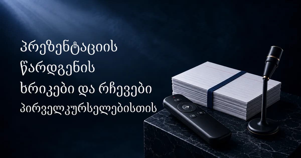როგორ მოვემზადოთ პრეზენტაციისთვის, რჩევები წარდგენისთვის