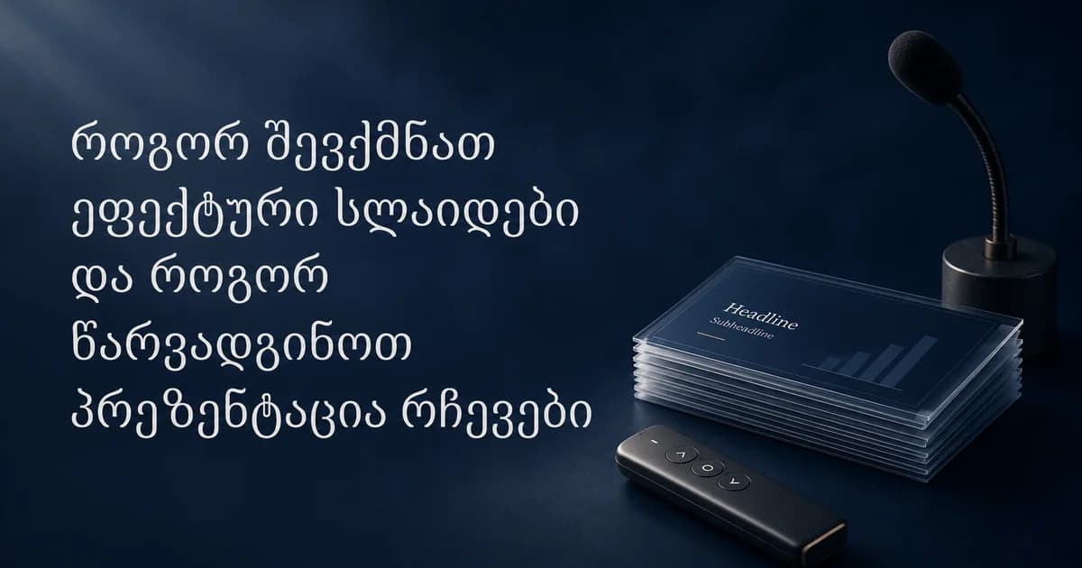 ეფექტური სლაიდები და პრეზენტაციის წარდგენა