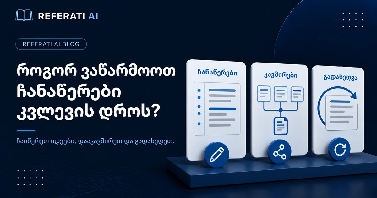 როგორ ვაწარმოოთ ჩანაწერები კვლევის დროს: პრაქტიკული სისტემა