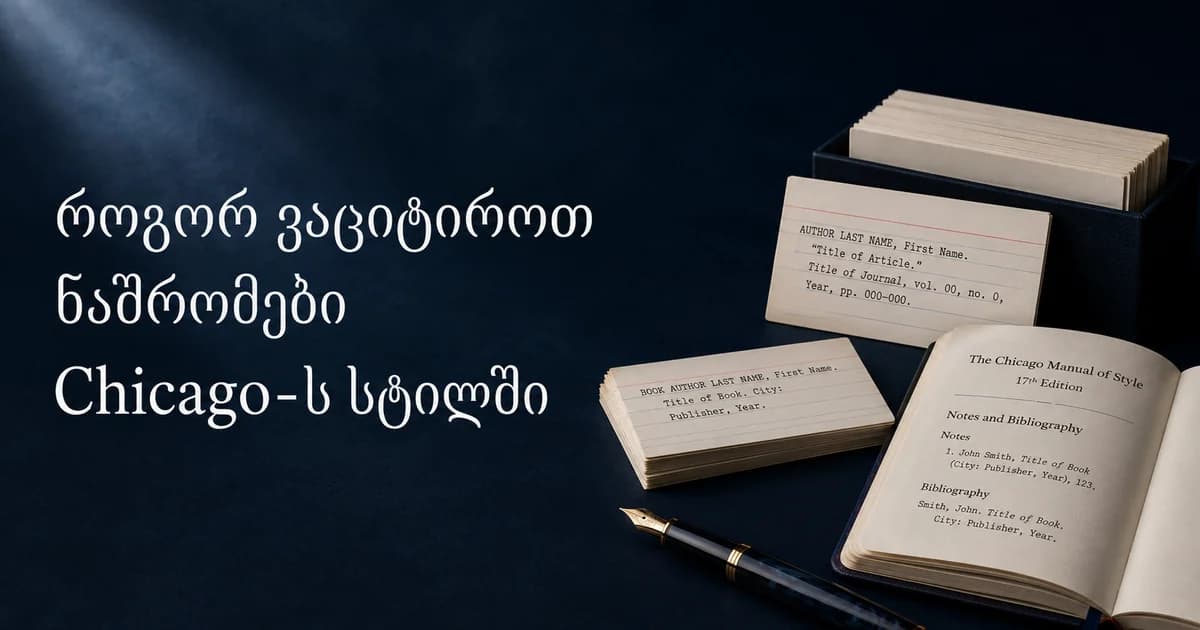 როგორ ვაციტიროთ ნაშრომები Chicago - ს სტილში