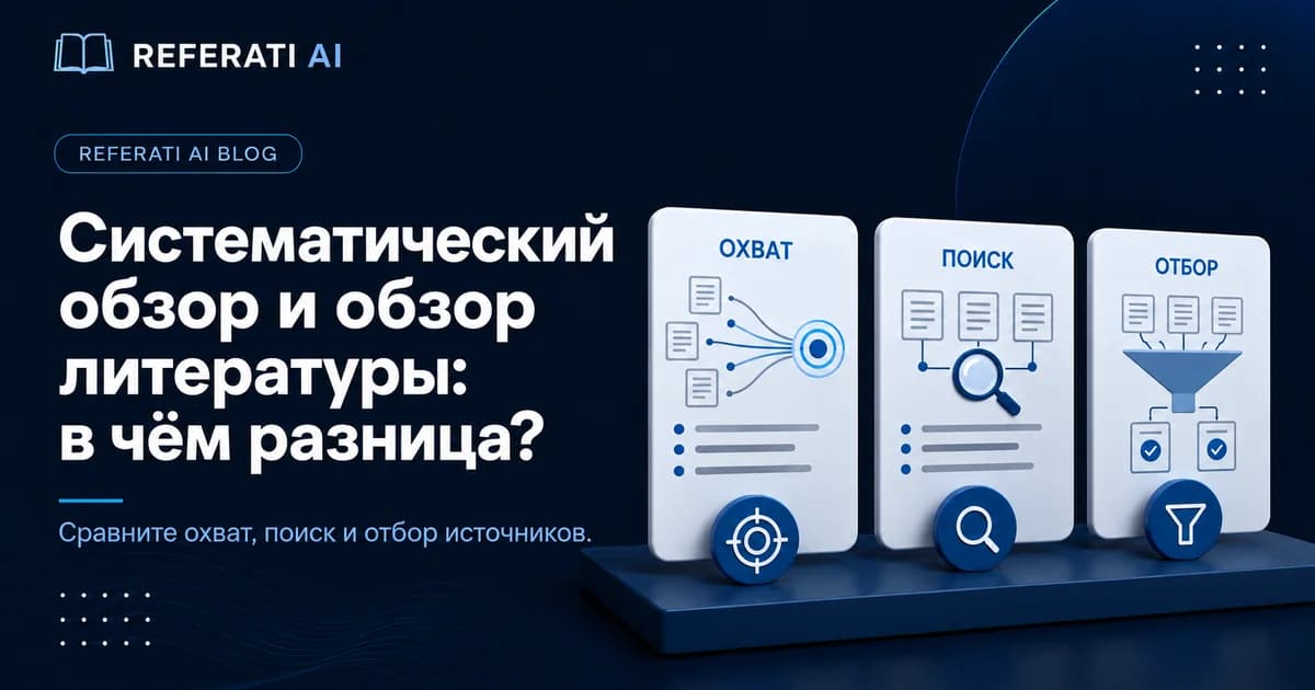 Систематический обзор и обзор литературы: в чём разница