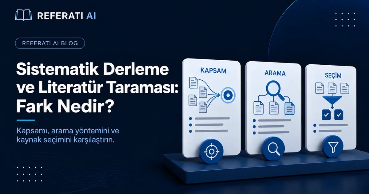 Sistematik derleme ile literatür taraması arasındaki fark