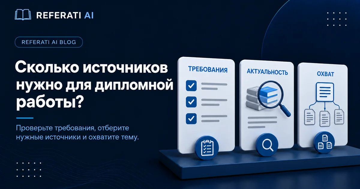 Сколько источников нужно для дипломной работы?