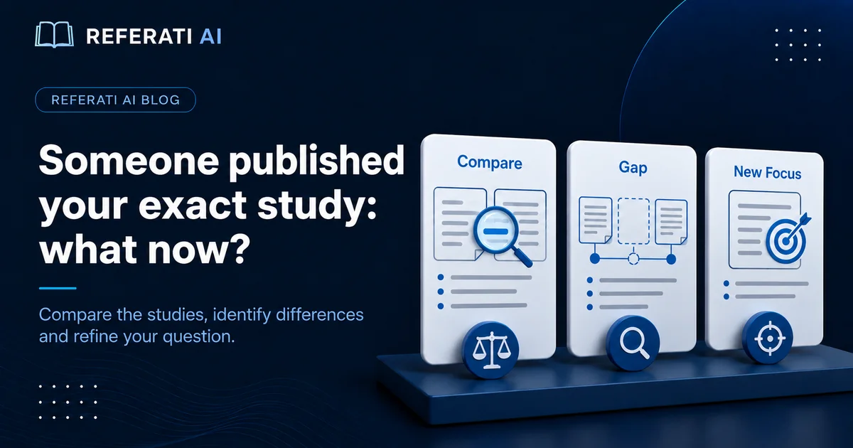 Someone already published your exact study: what now?