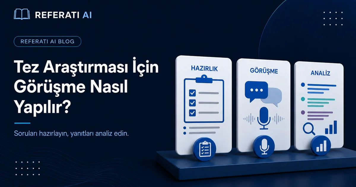 Tez araştırması için görüşme nasıl yapılır
