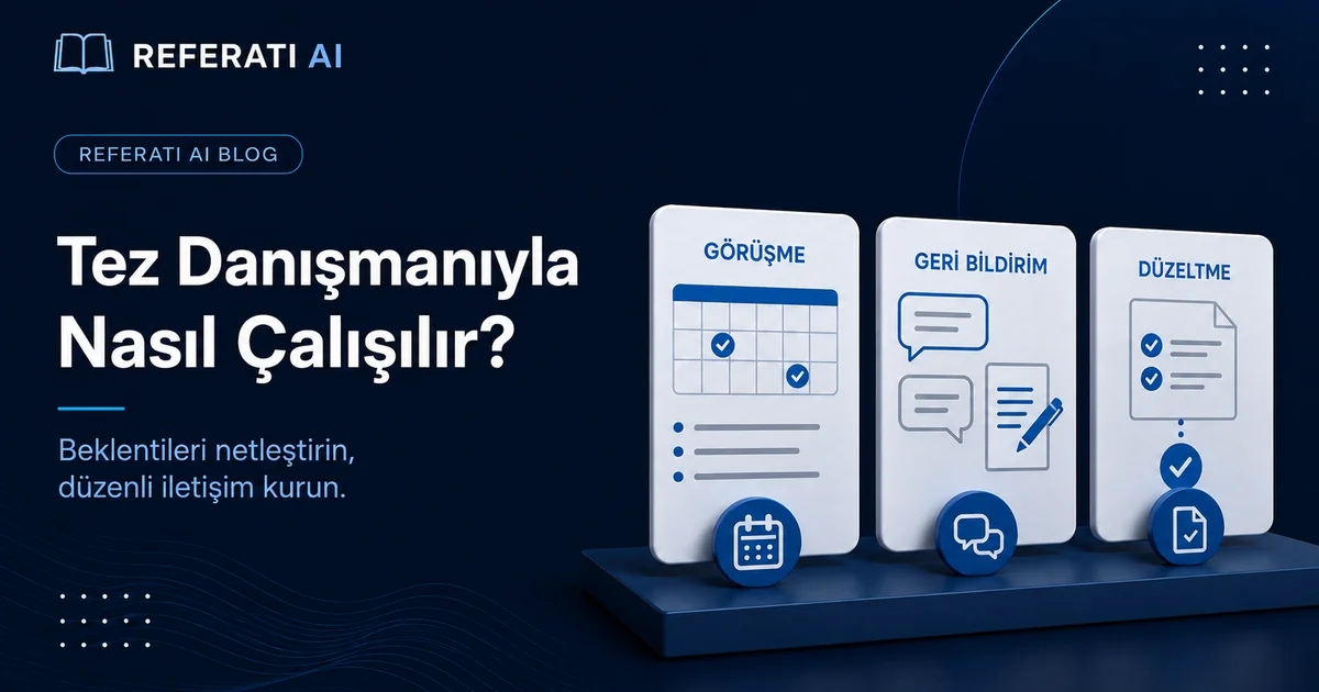 Tez danışmanıyla nasıl çalışılır