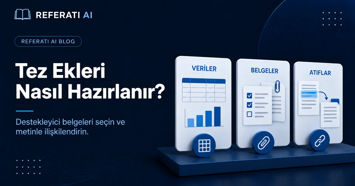 Tez ekleri nasıl hazırlanır