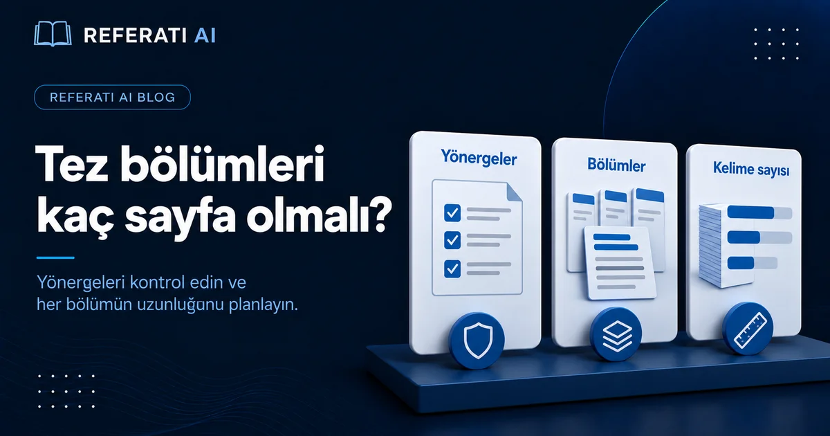 Tez kaç sayfa olmalı? Bölüm bölüm hacim