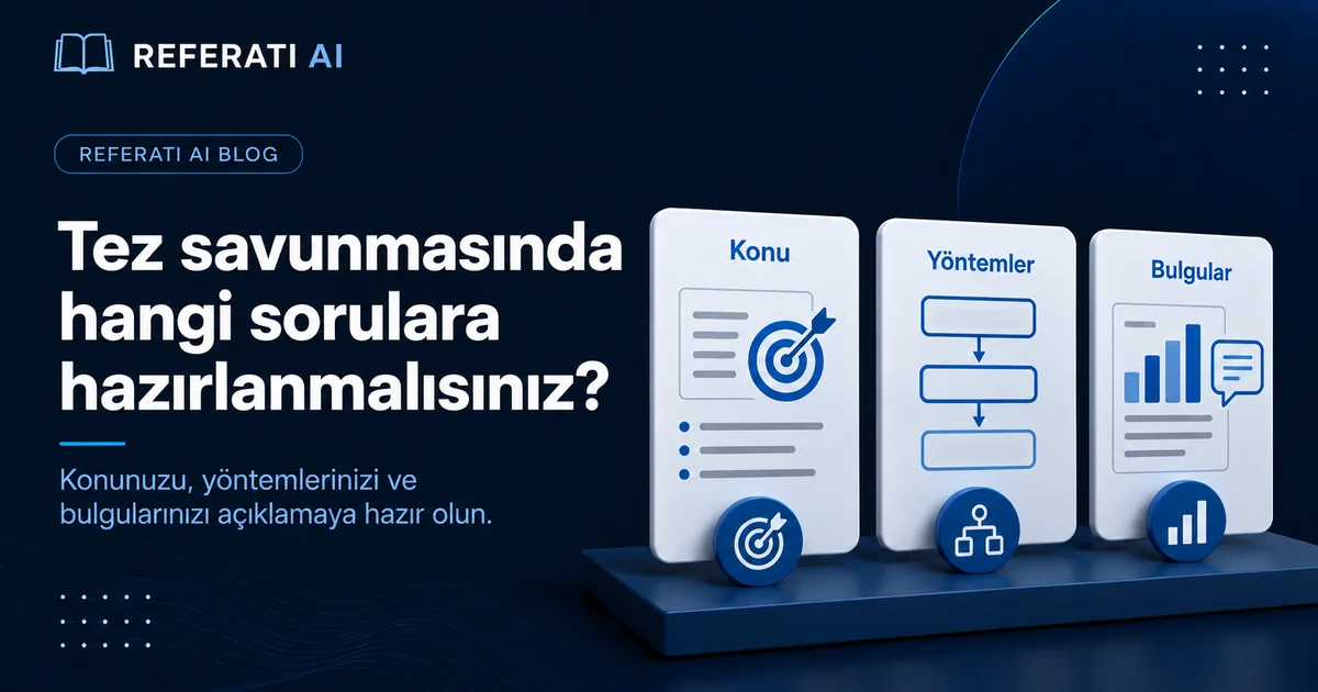 Tez savunmasında jüri hangi soruları soruyor