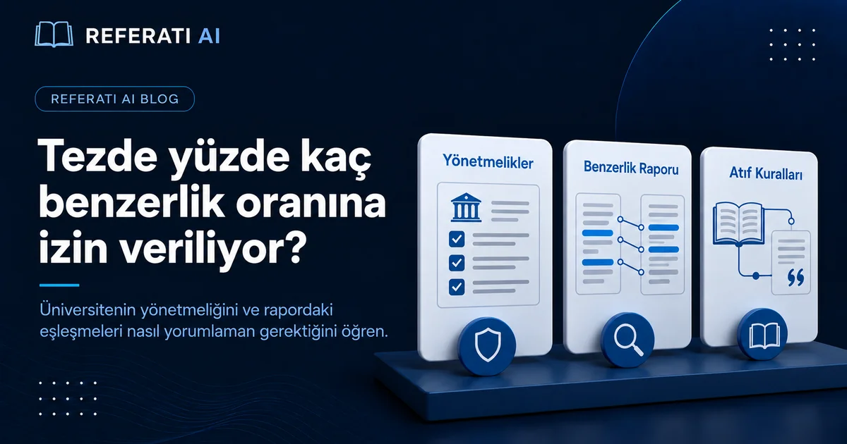 Tezde yüzde kaç intihal oranına izin veriliyor?