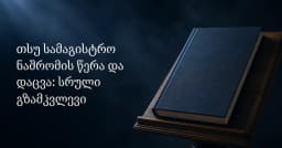 თსუ სამაგისტრო ნაშრომი: წერა და დაცვა