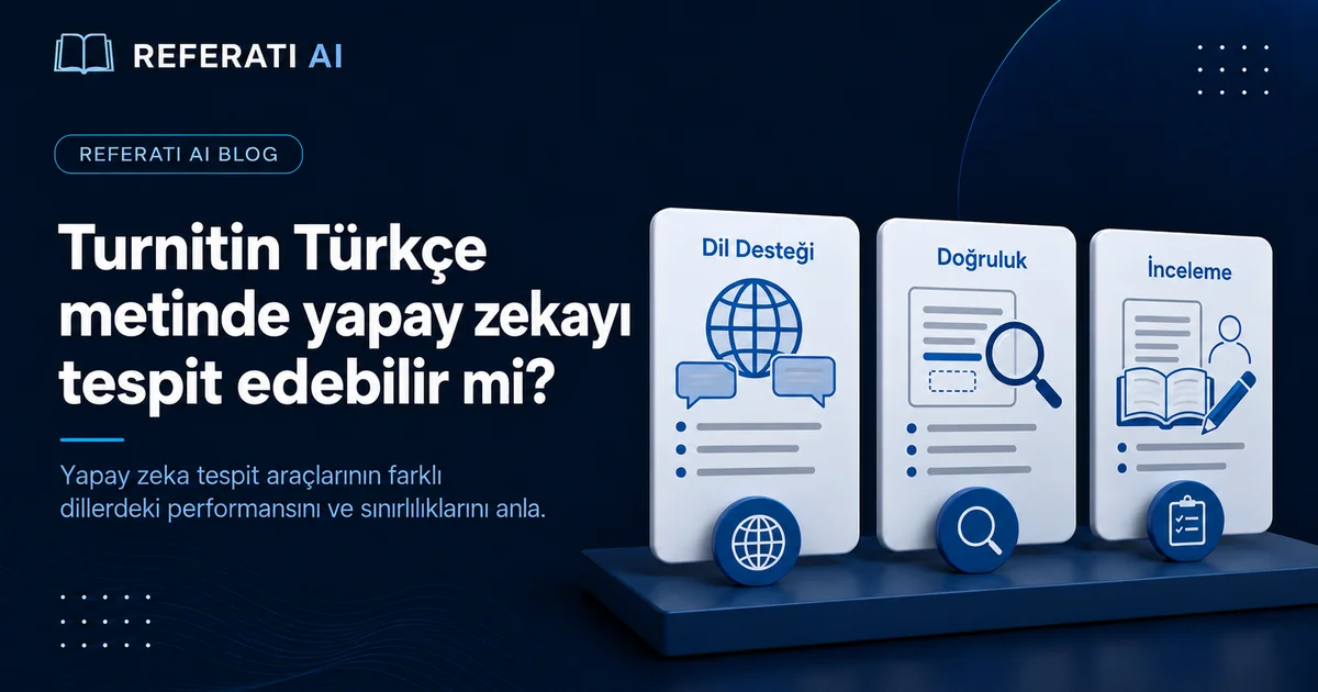 Turnitin Türkçe metinde yapay zekayı tanıyor mu?