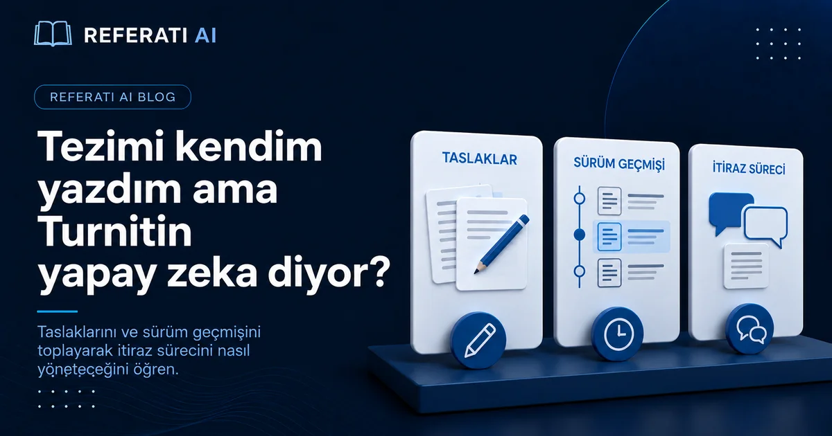 Turnitin yapay zeka dedi ama tezi kendim yazdım: ne yapmalı?