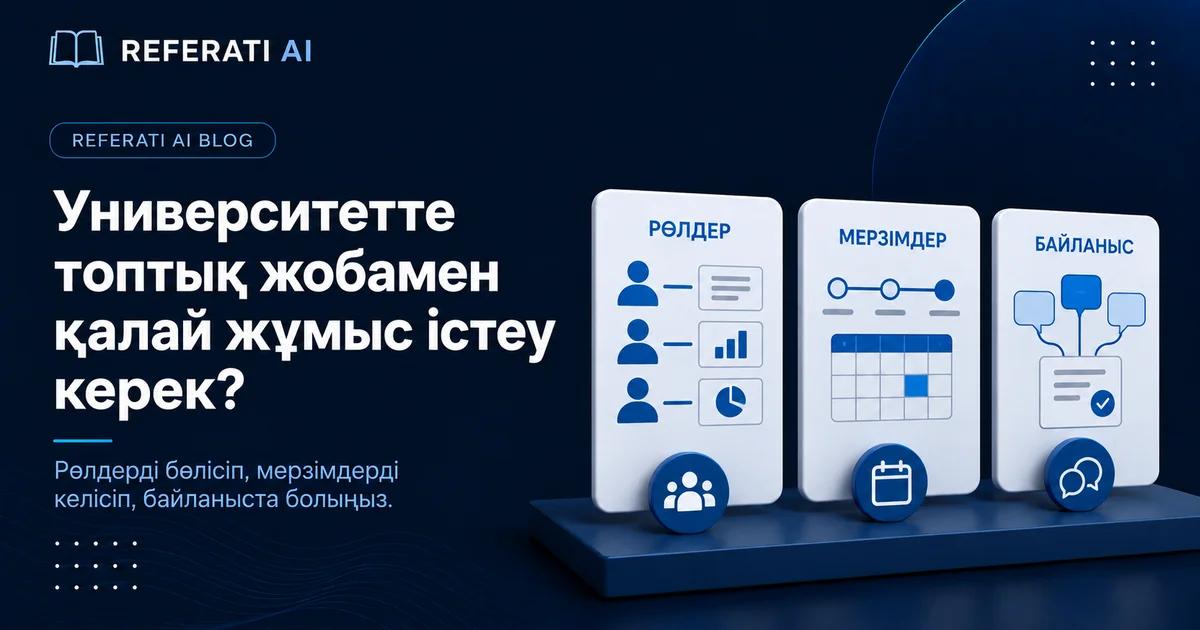 Университетте топтық жобамен қалай жұмыс істеу керек