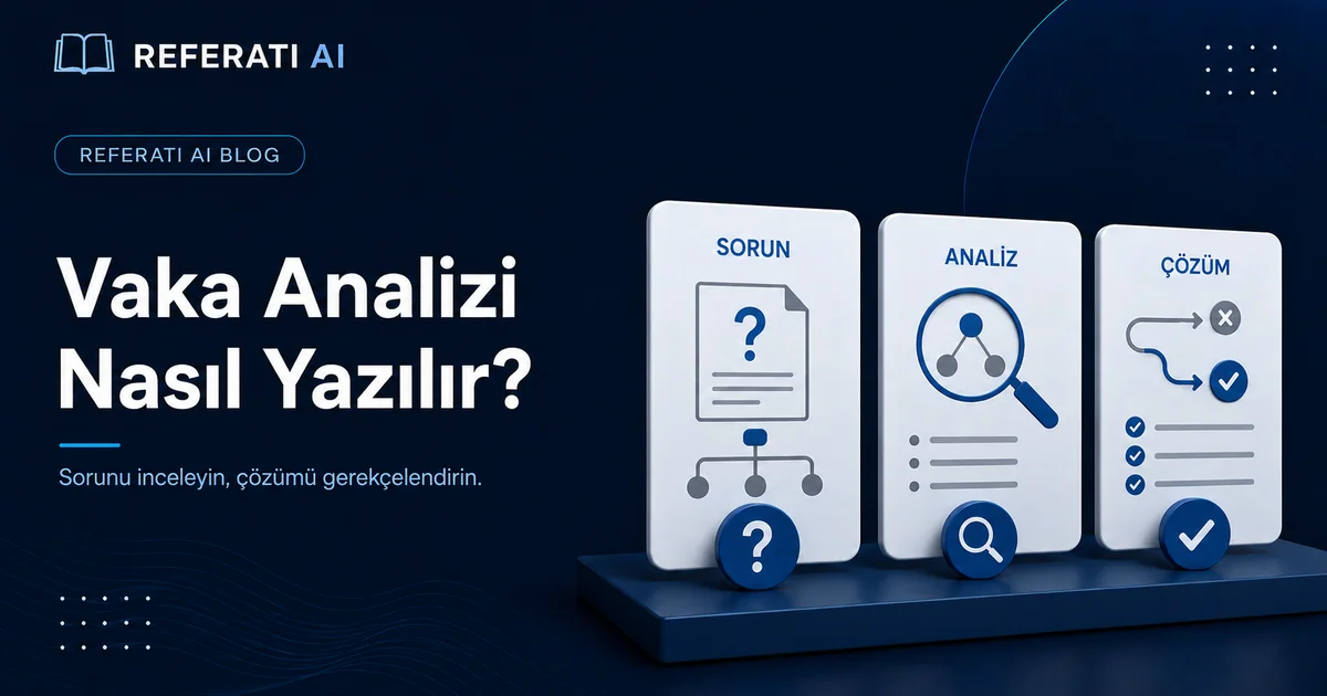 Vaka analizi (case study) nasıl yazılır