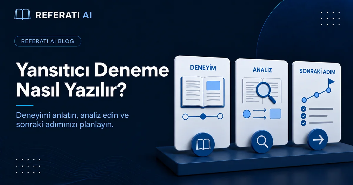 Yansıtıcı deneme nasıl yazılır