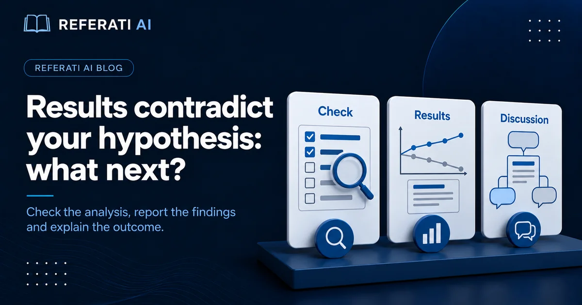 Your results contradict your hypothesis: what to do