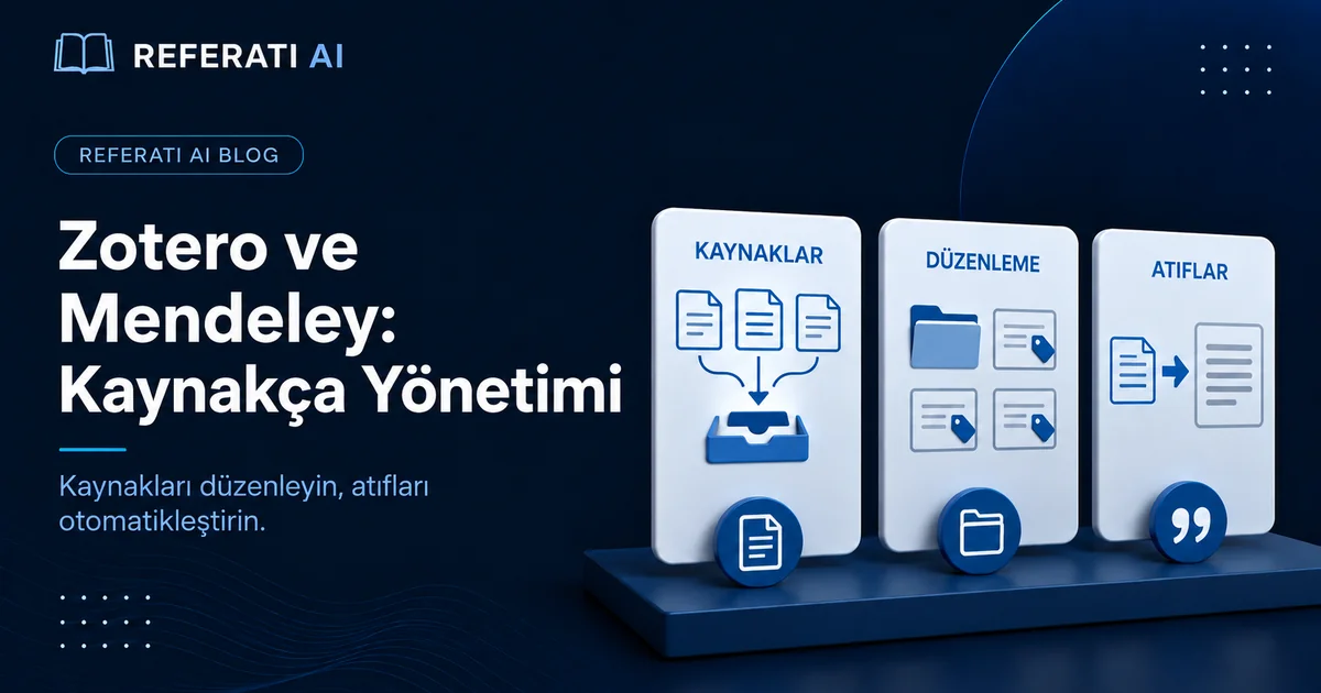 Zotero ve Mendeley ile kaynakça yönetimi